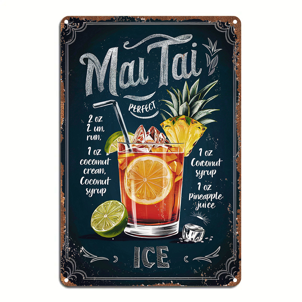 Home Bar Lounge - 1 unidade de Placa de Metal