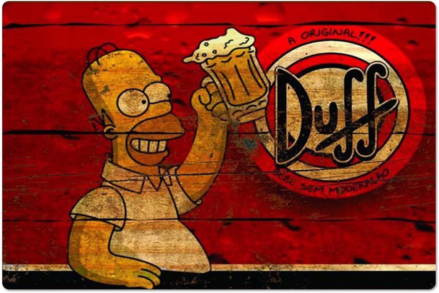 Home Bar And Kitchen - Placa de Metal Retrô Homer Duff