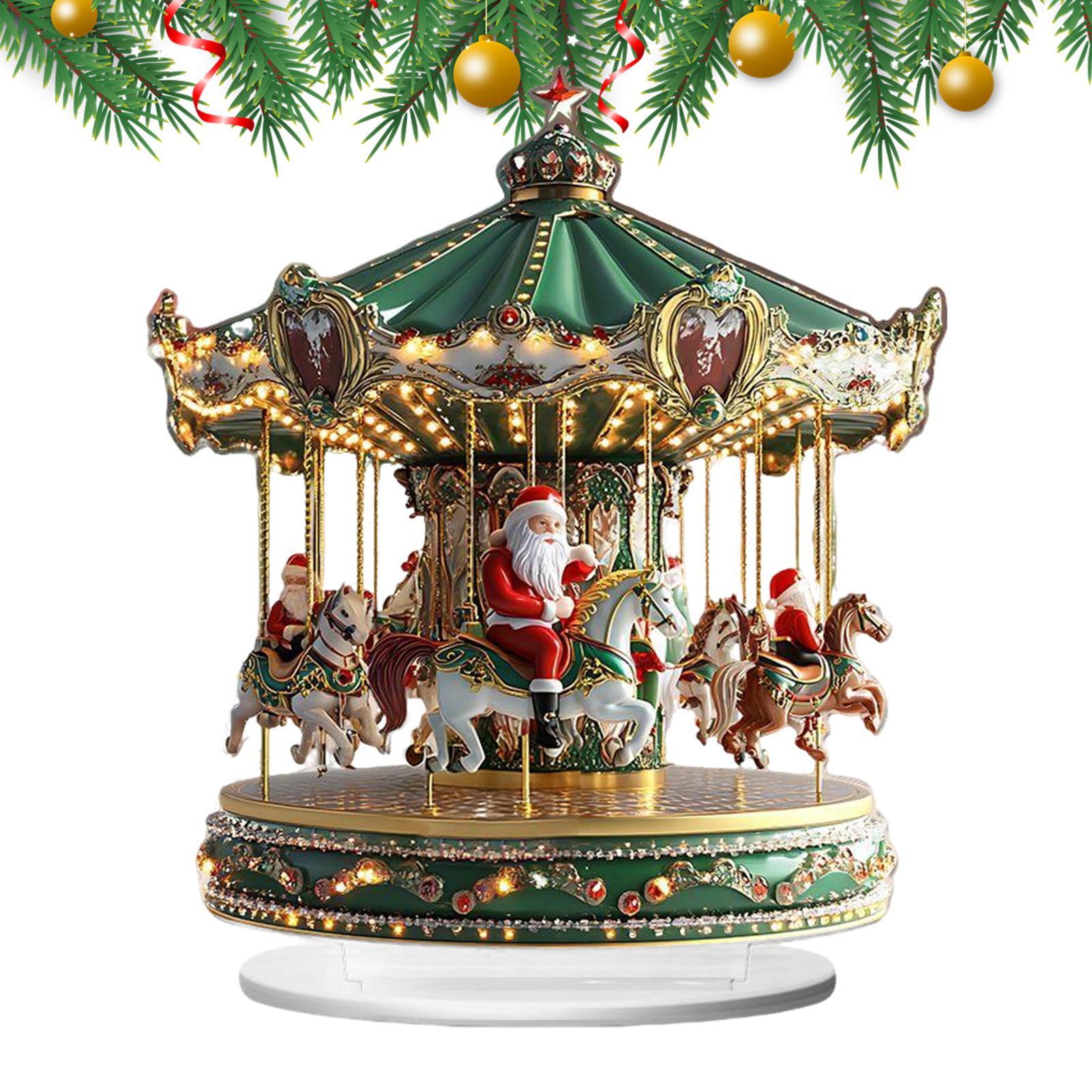 Carrossel de natal acrílico 2d - Home Bar Shelves avaliação e preço