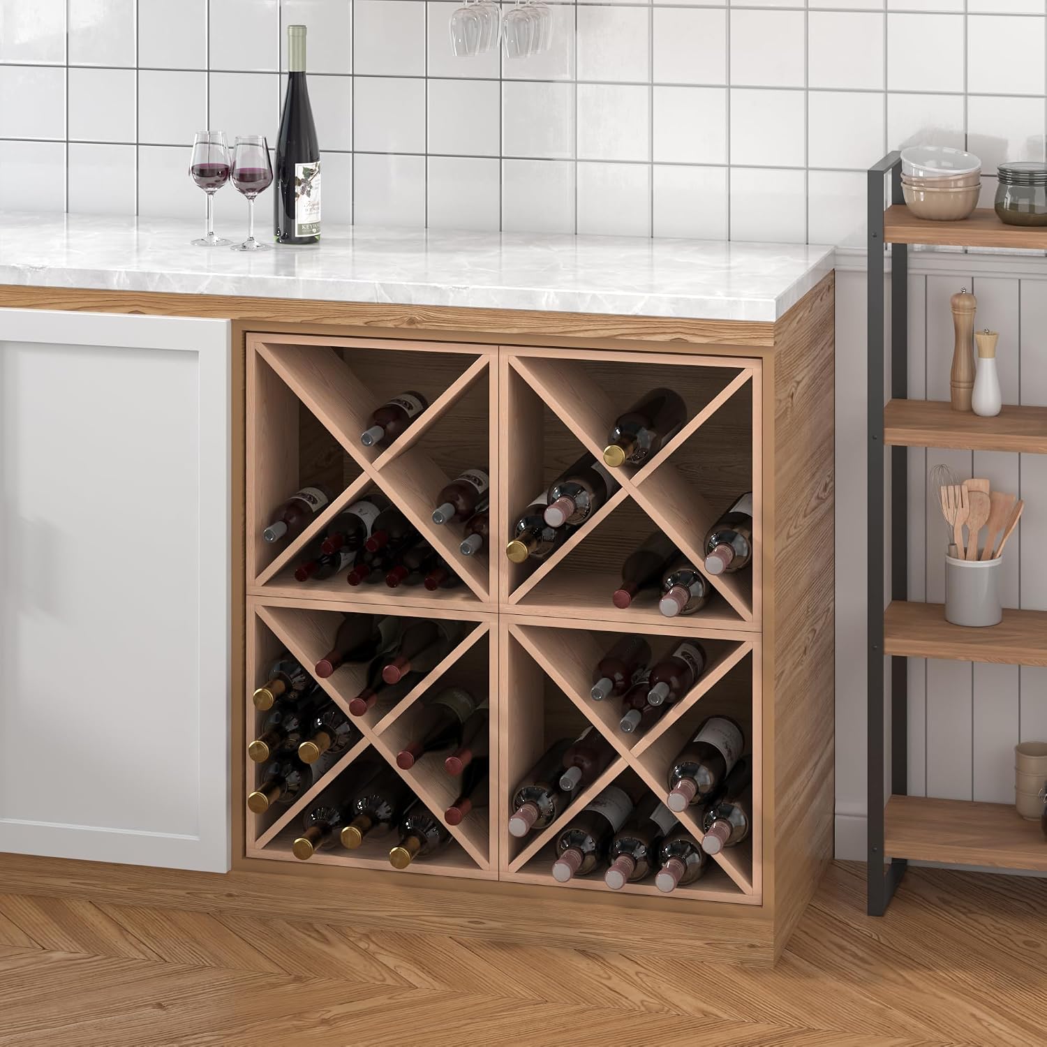 Suporte para 96 Garrafas de Vi - Home Bar Shelves avaliação e preço